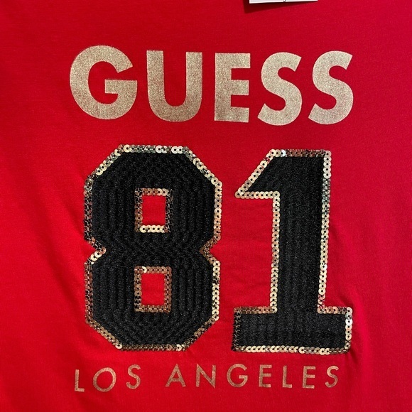GUESS Melanie Logo Short Sleeve Rugby Tee - Large - Picture 7 of 7